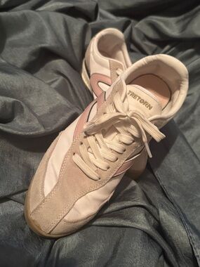 Tretorn Kristine Elite 8.5 Women's pink white navy Casual Sneakers